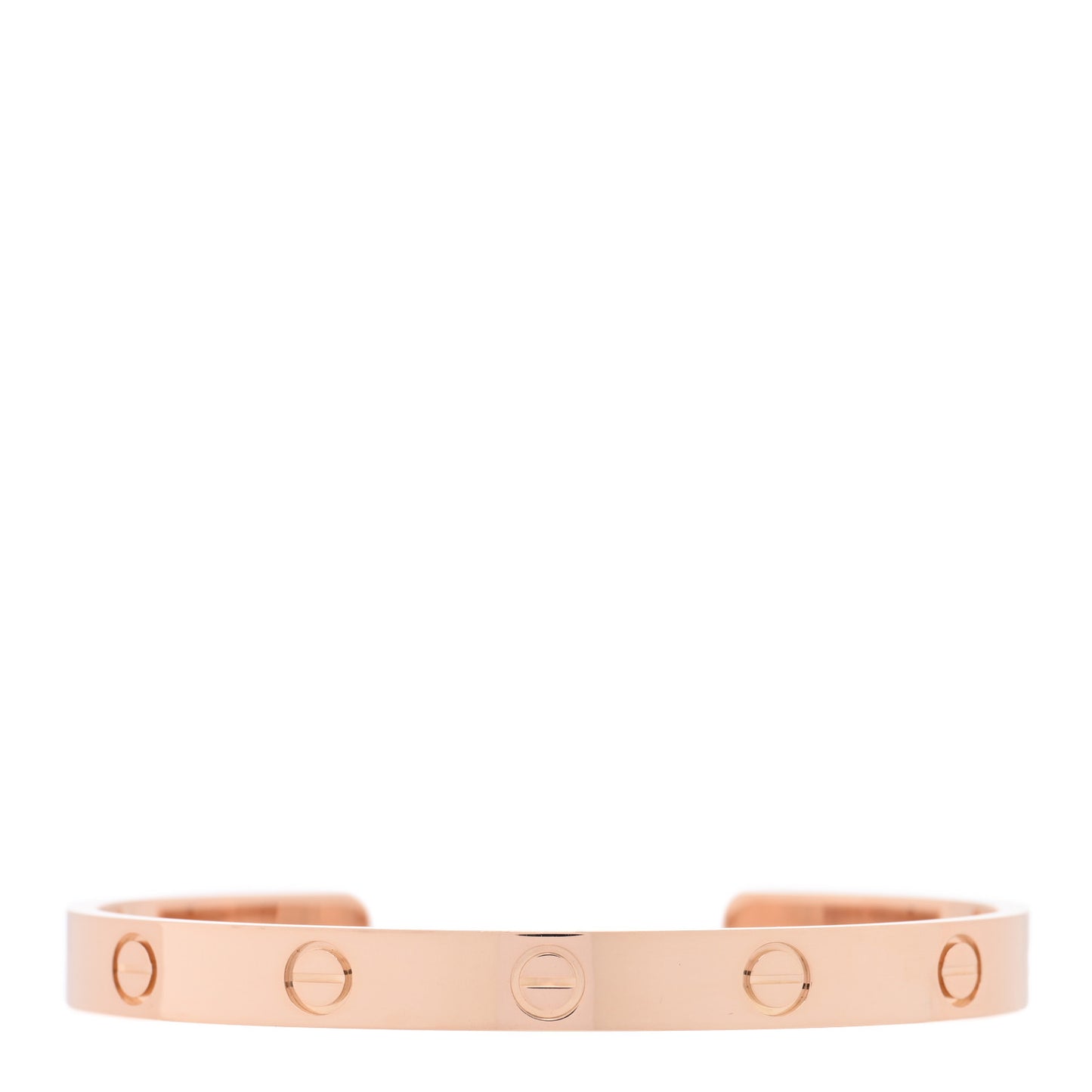 18K Pink Gold LOVE Cuff Bracelet 17