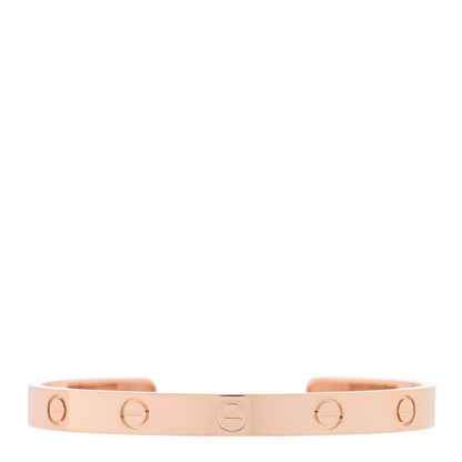 Cartier 18K Pink Gold LOVE Cuff Bracelet 17 1 of 3