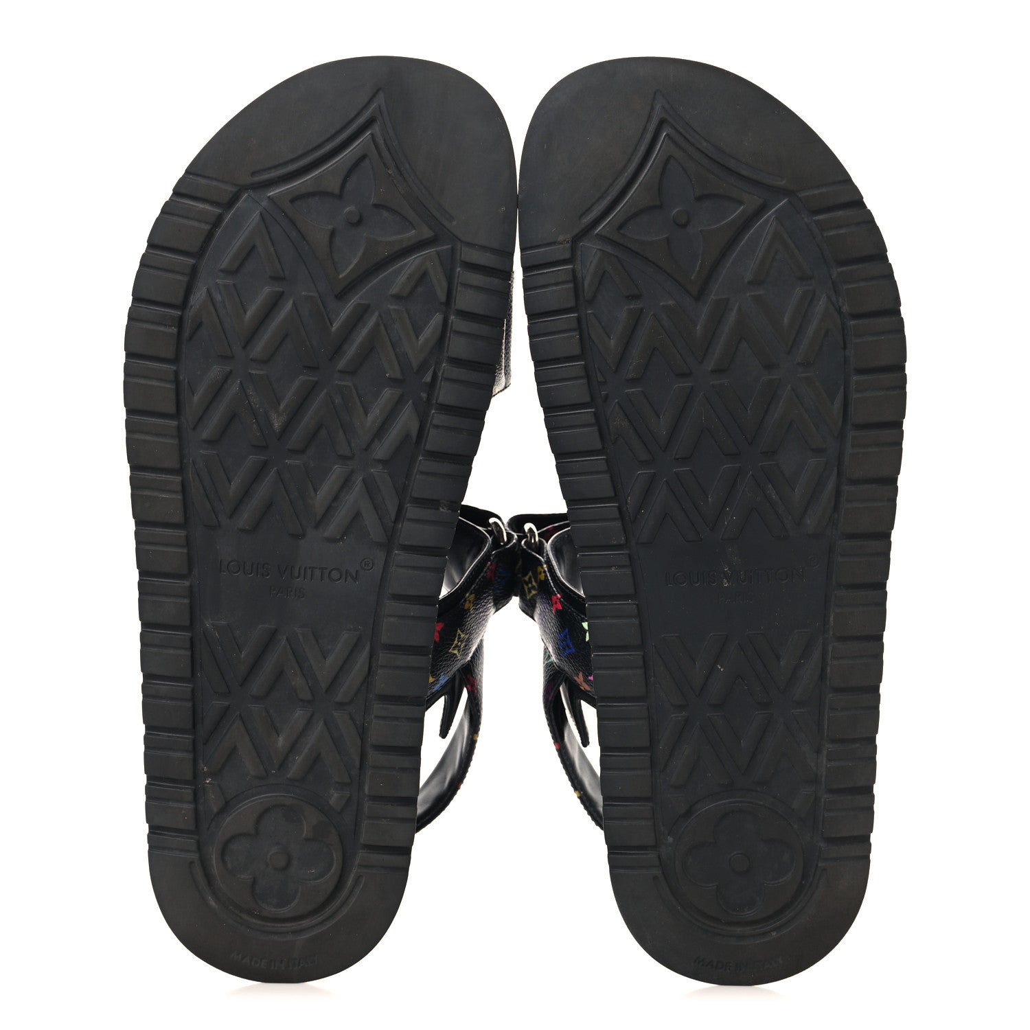 Louis Vuitton LV X TM Monogram Multicolor Sunset Flat Sandals 41 Black 6 of 9