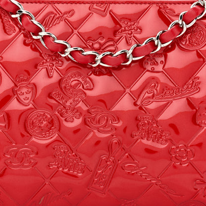 Chanel Patent Calfskin Lucky Symbols Pochette Red 9 of 11