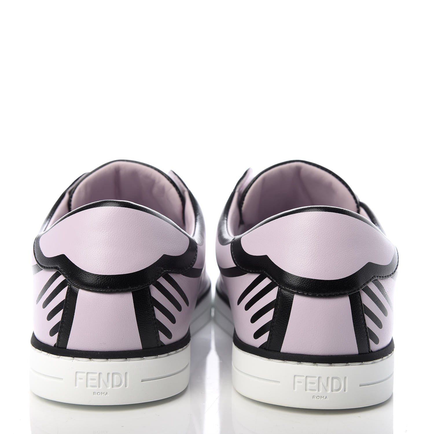 Fendi X JOSHUA VIDES Nappa Rockoclick Slip On Sneakers 38 Pink Xiloph White Black 7 of 11