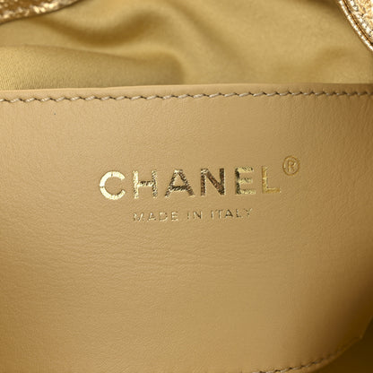 Chanel Metallic Caviar Quilted Mini Chanel 25 Handbag Gold 6 of 11