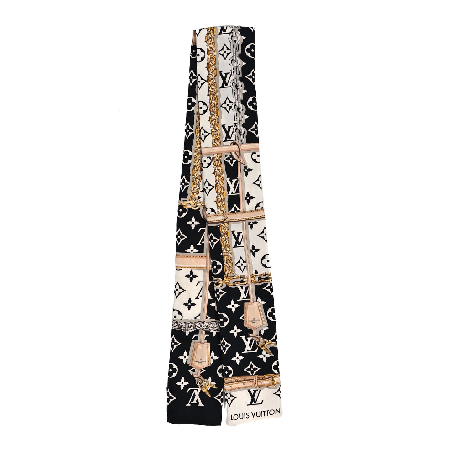 Silk Monogram Confidential Bandeau Black