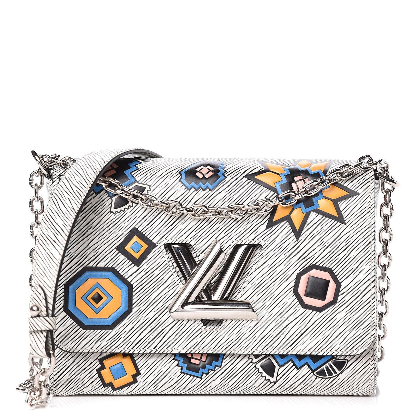 Epi Azteque Twist Shoulder Bag MM White