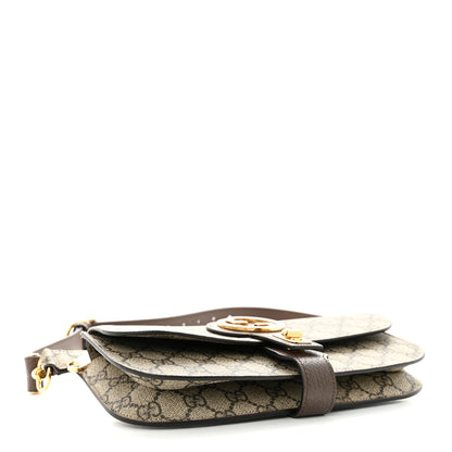 Gucci GG Supreme Monogram Textured Dollar Calfskin Blondie Belt Bag Beige Ebony New Acero 4 of 11