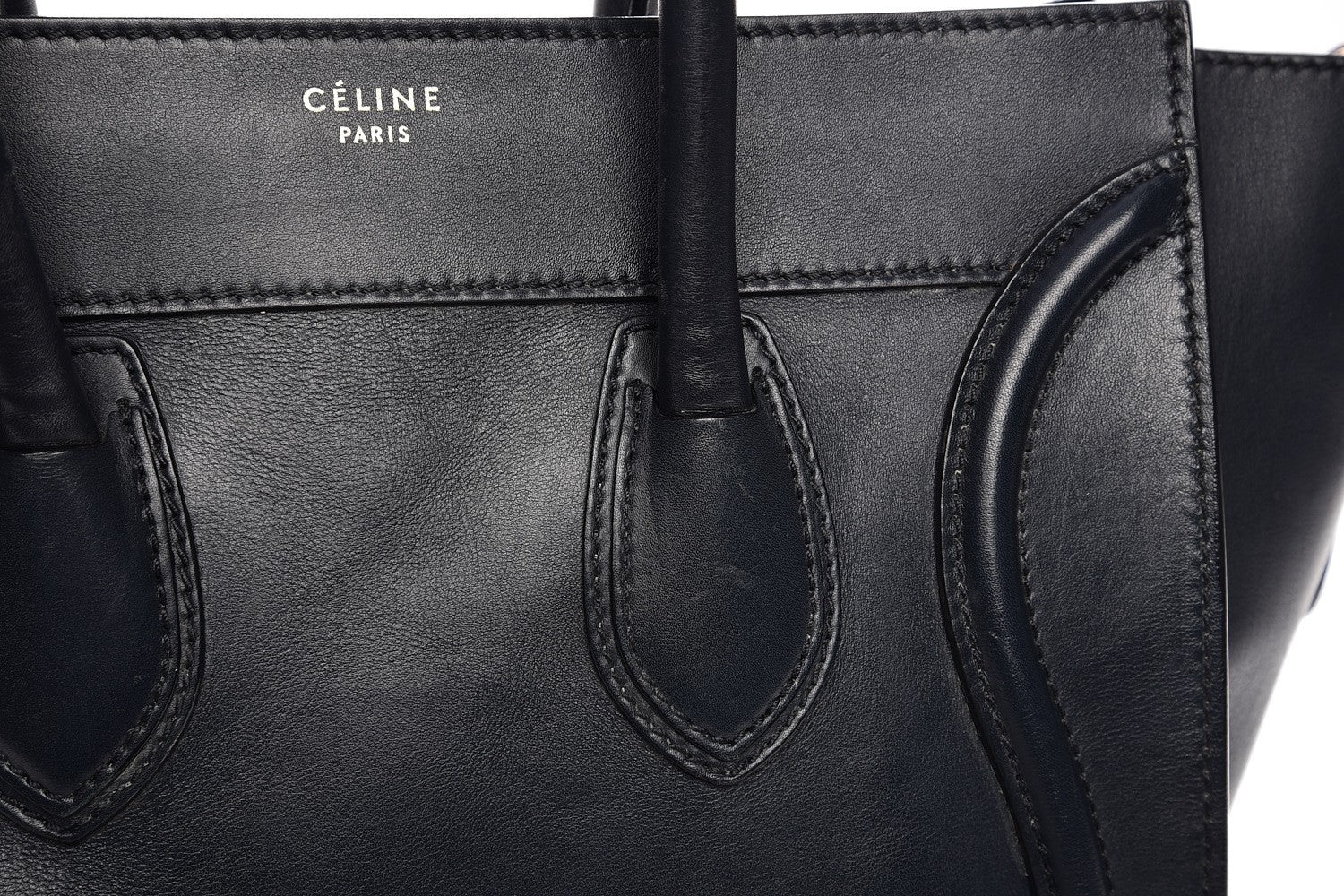 Celine Smooth Calfskin Mini Luggage Navy 11 of 15