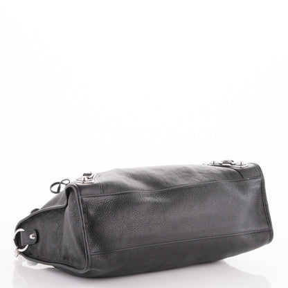Balenciaga Chevre Silver Metallic Edge City Black 4 of 7
