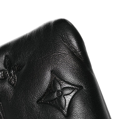 Louis Vuitton Lambskin Embossed Monogram Coussin PM Black 14 of 16