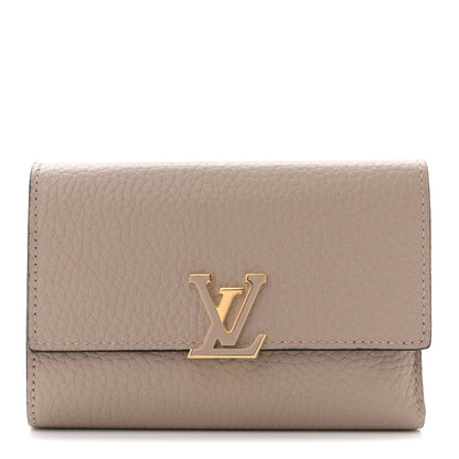 Louis Vuitton Taurillon Capucines Compact Wallet Galet 1 of 9