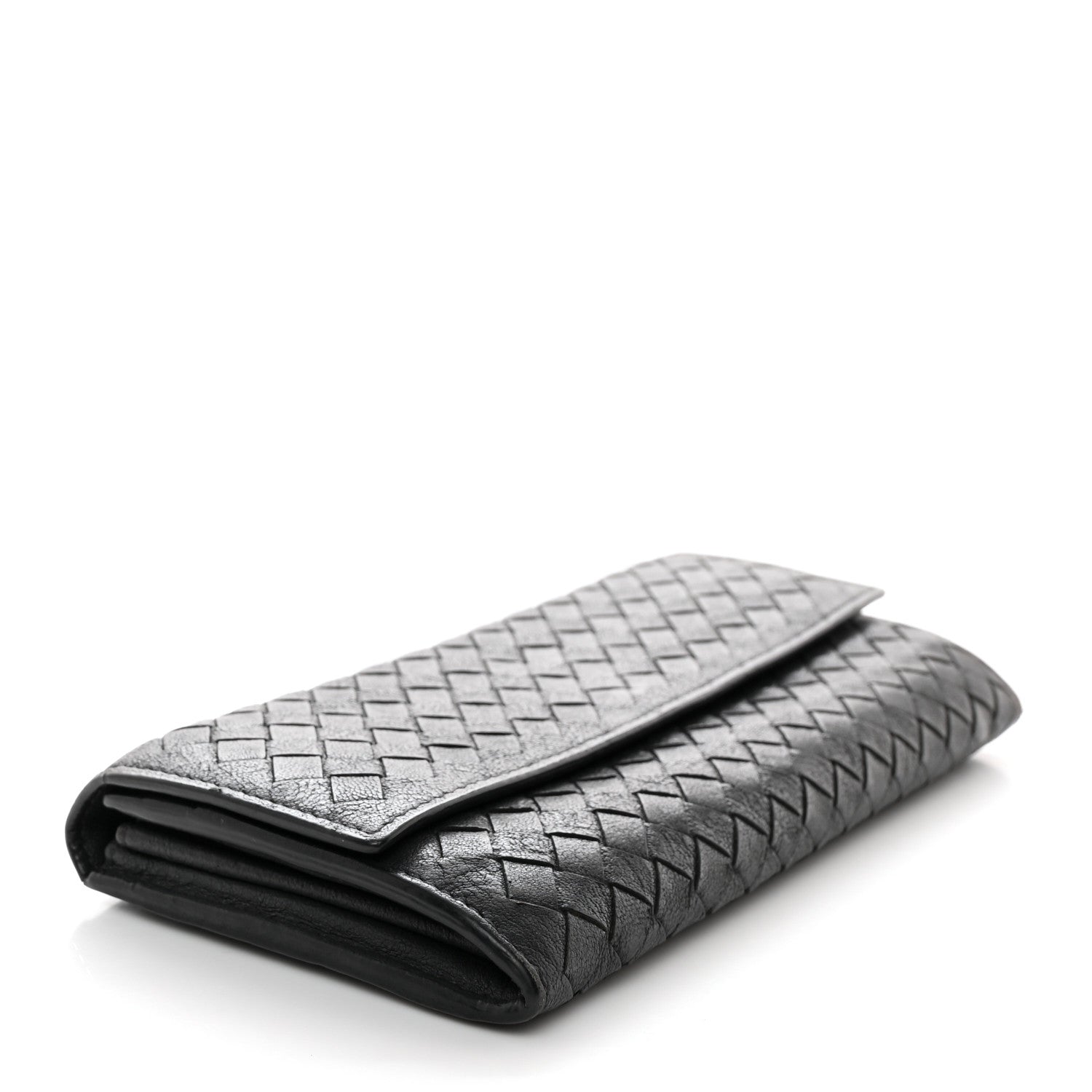 Bottega Veneta Nappa Intrecciato Continental Flap Wallet Ferro Gray 8 of 12