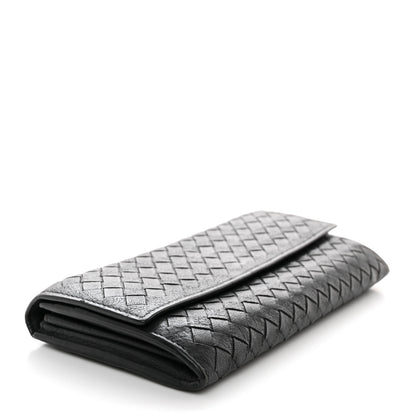 Bottega Veneta Nappa Intrecciato Continental Flap Wallet Ferro Gray 8 of 12