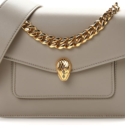 Bulgari Calfskin Serpenti Forever Maxi Chain Crossbody Bag Grey 9 of 11