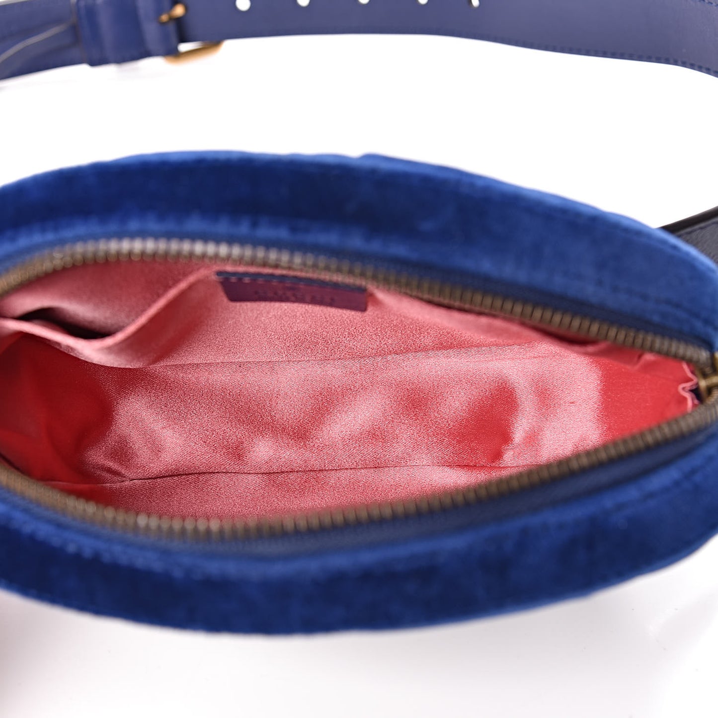 Velvet Matelasse GG Marmont Belt Bag 95 38 Cobalt Blue