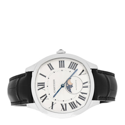 Cartier Stainless Steel Alligator 41mm Drive De Cartier Moon Phases Automatic Watch 2 of 5