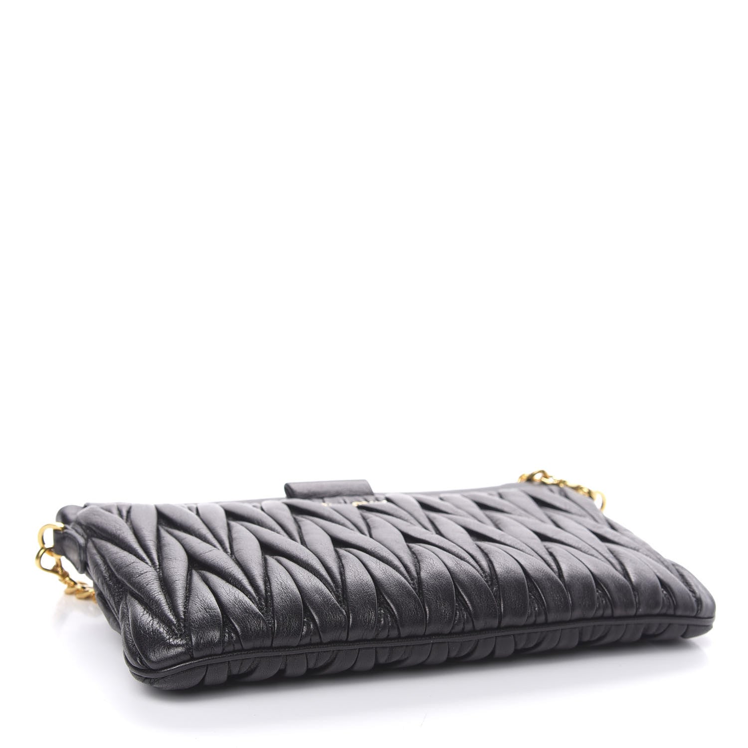 Miu Miu Nappa Matelasse Crossbody Clutch Black 4 of 9