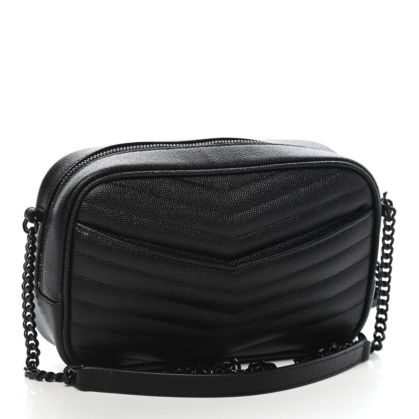 Grain De Poudre Matelasse Monogram Mini Lou Camera Bag Black