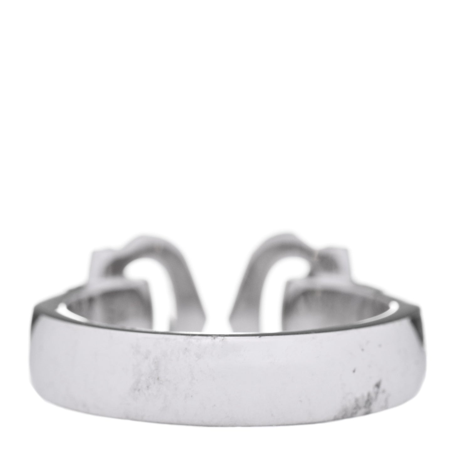 18K White Gold Diamond C De Cartier Ring 54 7