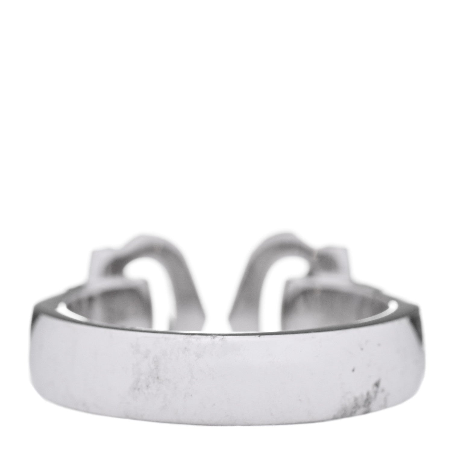 Cartier 18K White Gold Diamond C De Cartier Ring 54 7 3 of 5