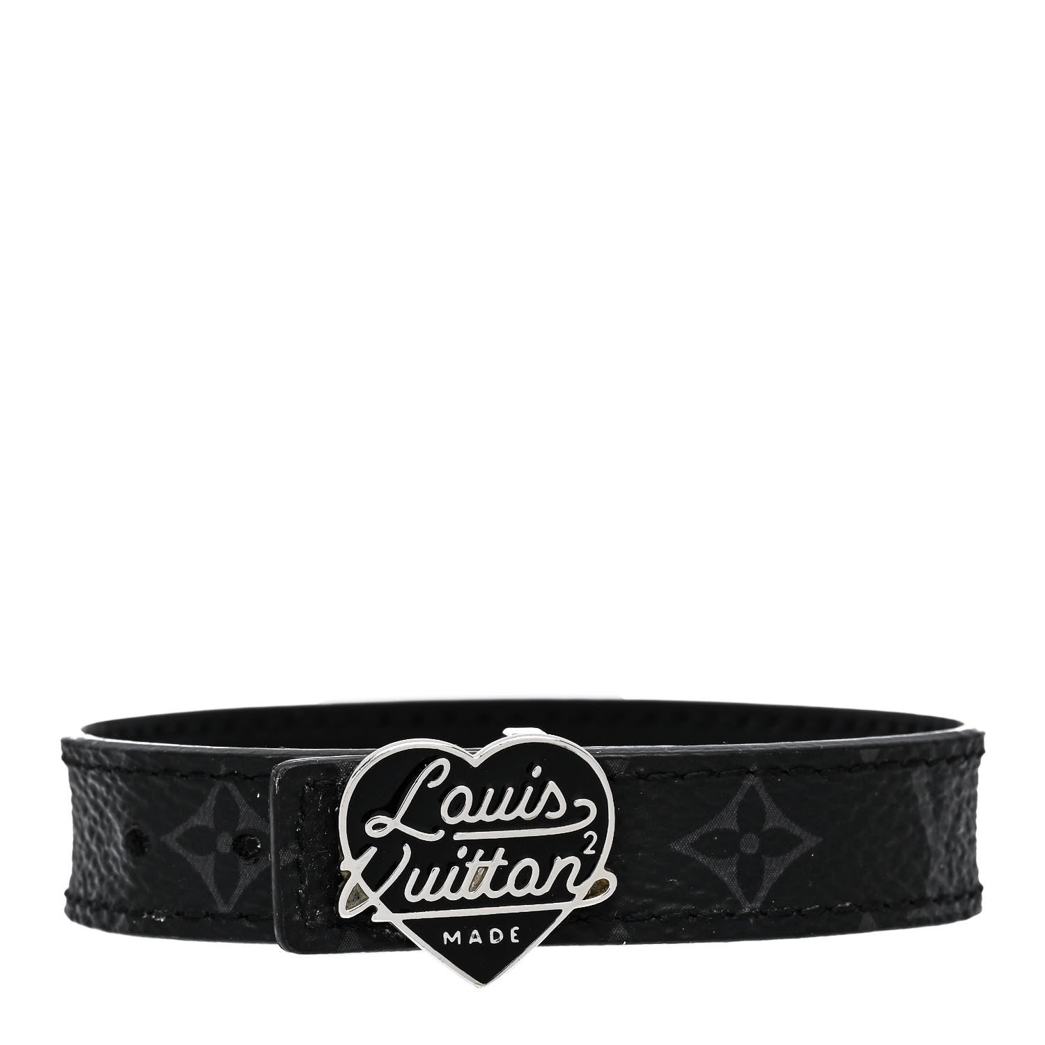 Louis Vuitton X NIGO Monogram Eclipse LV Heart Reversible Bracelet 1 of 4
