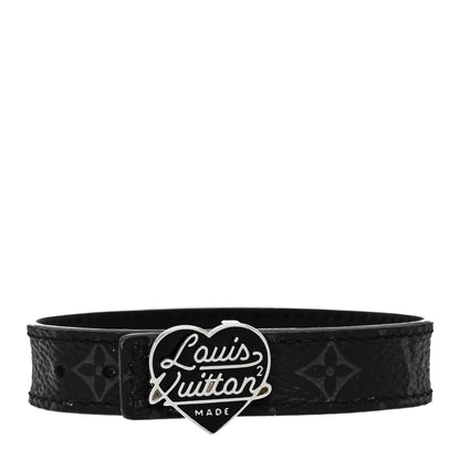 Louis Vuitton X NIGO Monogram Eclipse LV Heart Reversible Bracelet 1 of 4