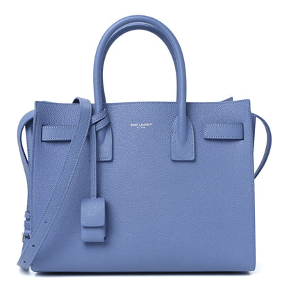 Saint Laurent Grained Calfskin Small Sac De Jour Light Blue 1 of 12