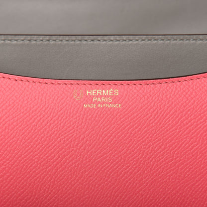 Hermes Epsom Horseshoe Constance 24 Rose Azalee Gris Mouette 6 of 10