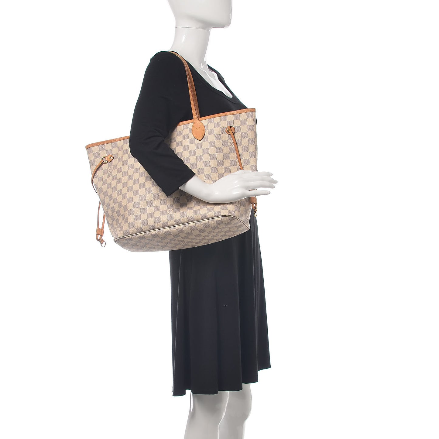 Damier Azur Neo Neverfull MM Rose Ballerine