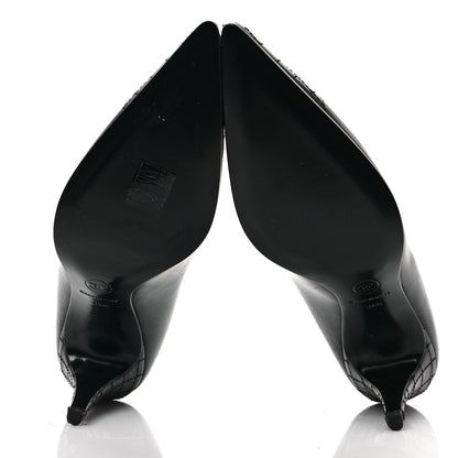 Chanel Lambskin Quilted Pointed Toe Pumps 36.5 Black 5 of 8