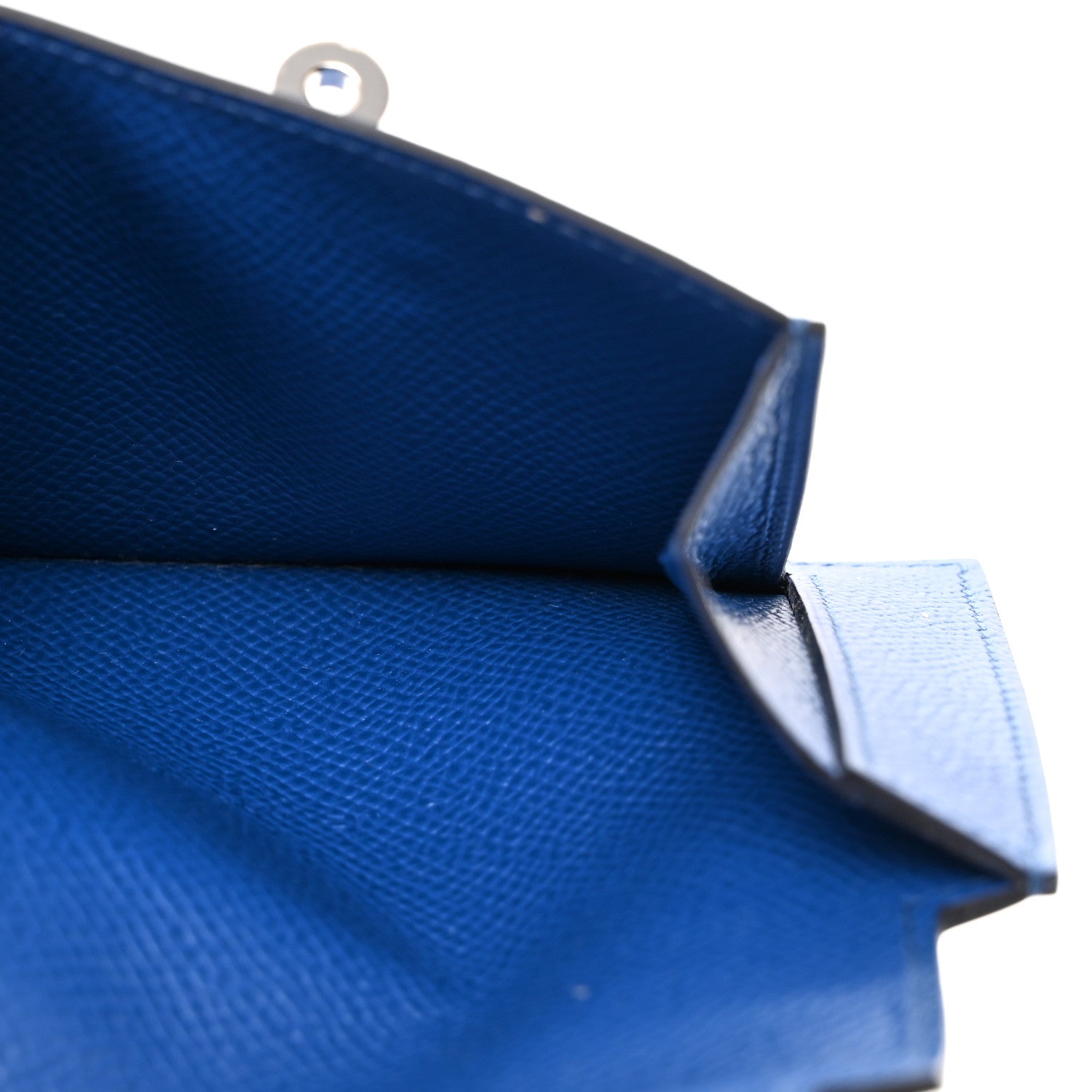 Hermes Epsom Kelly Pocket Compact Wallet Bleu France 5 of 8