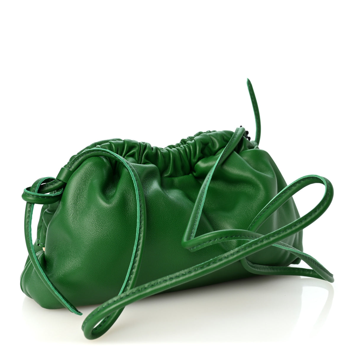 Mansur Gavriel Lambskin Mini Cloud Clutch  Green 3 of 9