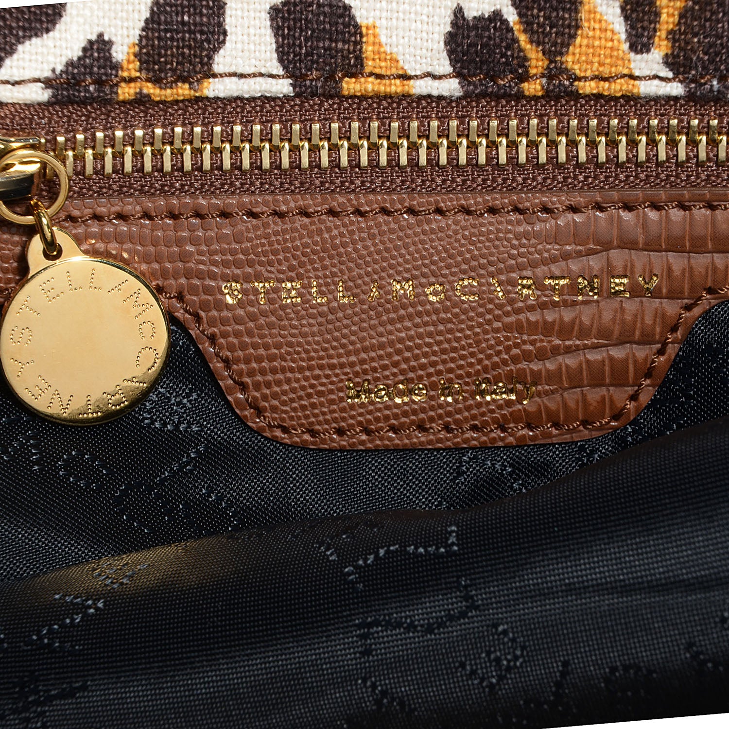 Stella McCartney Linen Leopard Small Falabella Tote 6 of 9