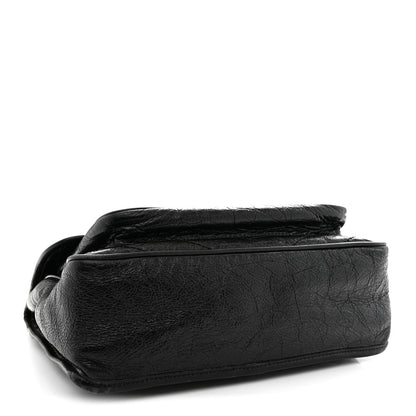 Saint Laurent Crinkled Calfskin Matelasse Monogram Medium Niki Chain Satchel Black 4 of 16