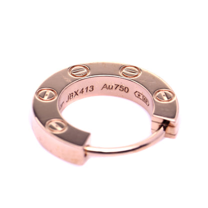 Cartier 18K Pink Gold LOVE Hoop Earrings 5 of 8