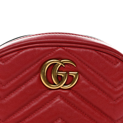 Gucci Calfskin Matelasse GG Marmont Belt Bag 85 34 Hibiscus Red 15 of 25
