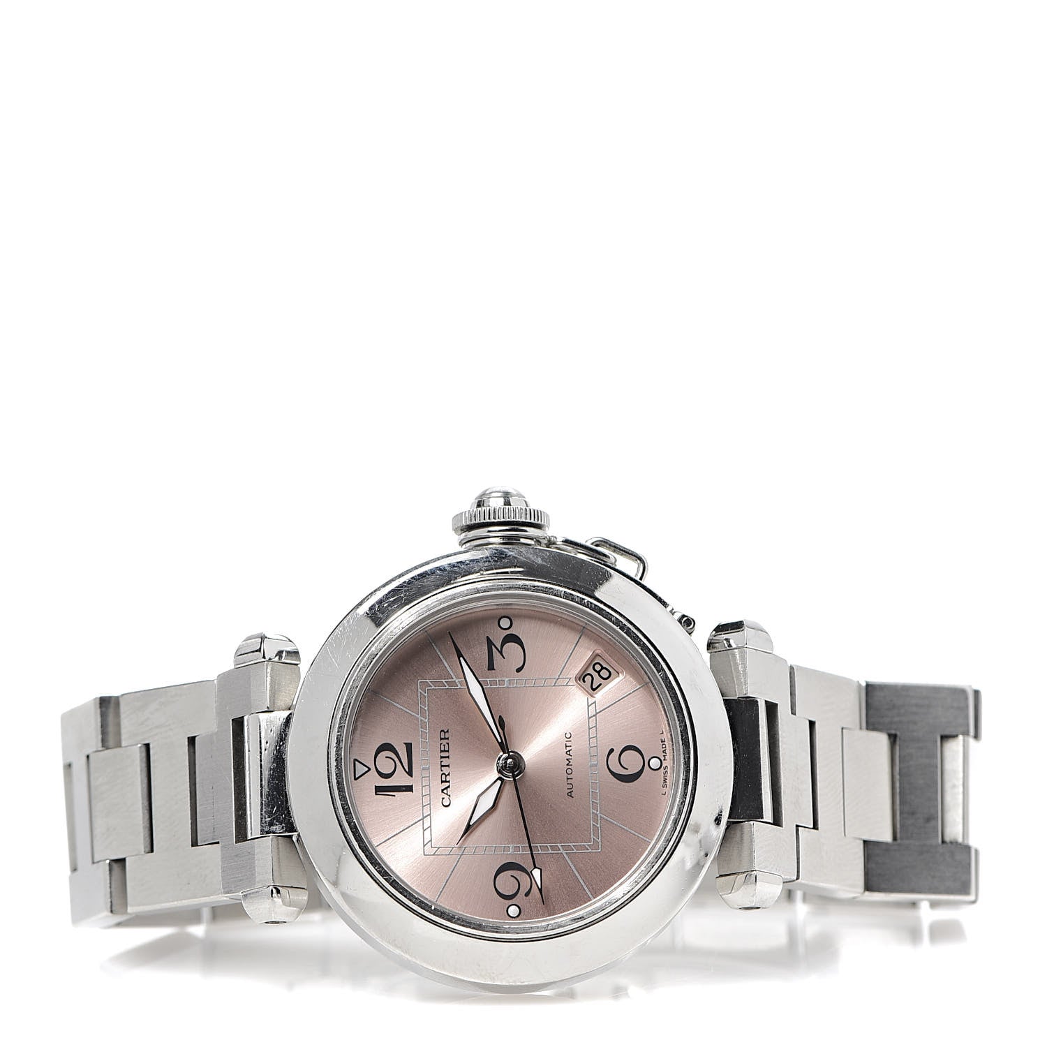 Cartier Stainless Steel 35mm Pasha C Automatic Watch Pink 3 of 6