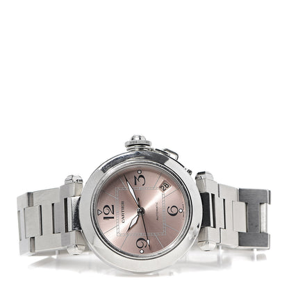 Cartier Stainless Steel 35mm Pasha C Automatic Watch Pink 3 of 6