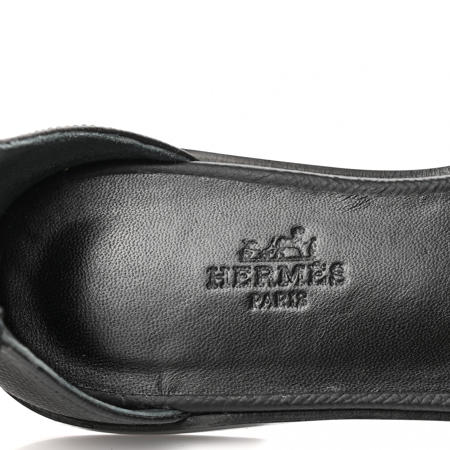 Hermes Epsom Santorini Sandals 35 Black 7 of 10