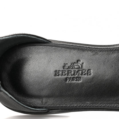 Hermes Epsom Santorini Sandals 35 Black 7 of 10