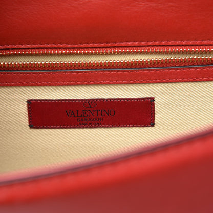 Valentino Garavani Vitello Medium Glam Lock Rockstud Flap Red 6 of 9
