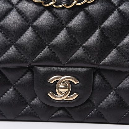 Chanel Lambskin Quilted Mini Square Flap Black 8 of 12