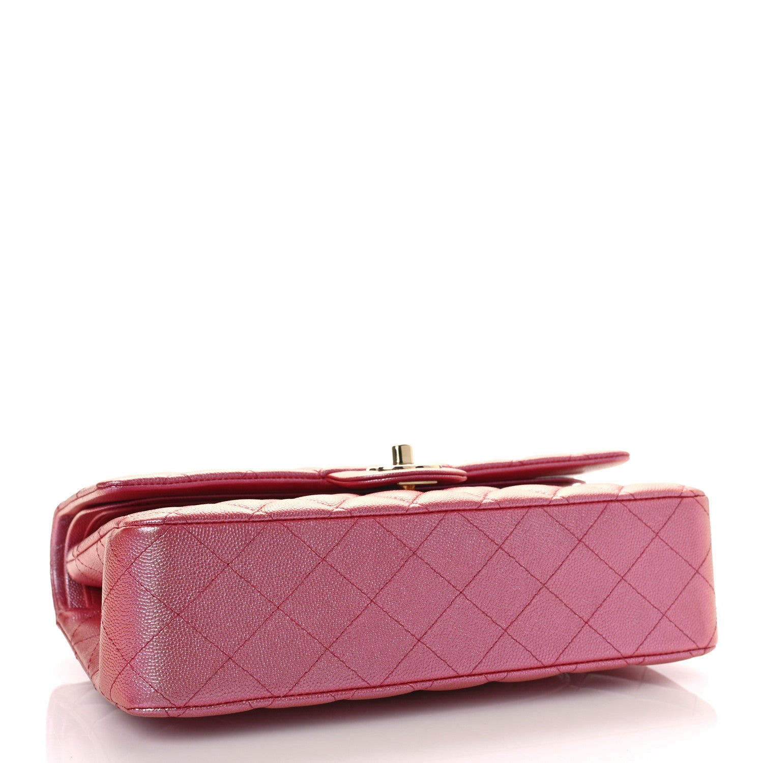 Chanel Iridescent Caviar Quilted Medium Double Flap Pink 4 of 9