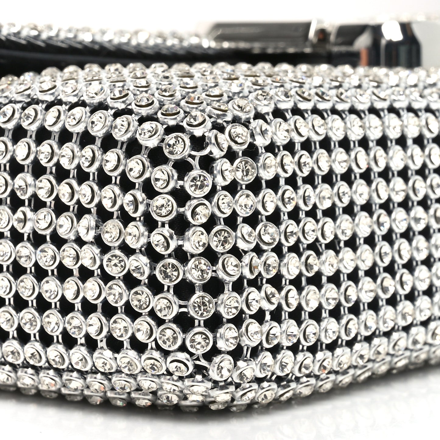 The Rhinestone J Marc Mini Shoulder Bag Silver