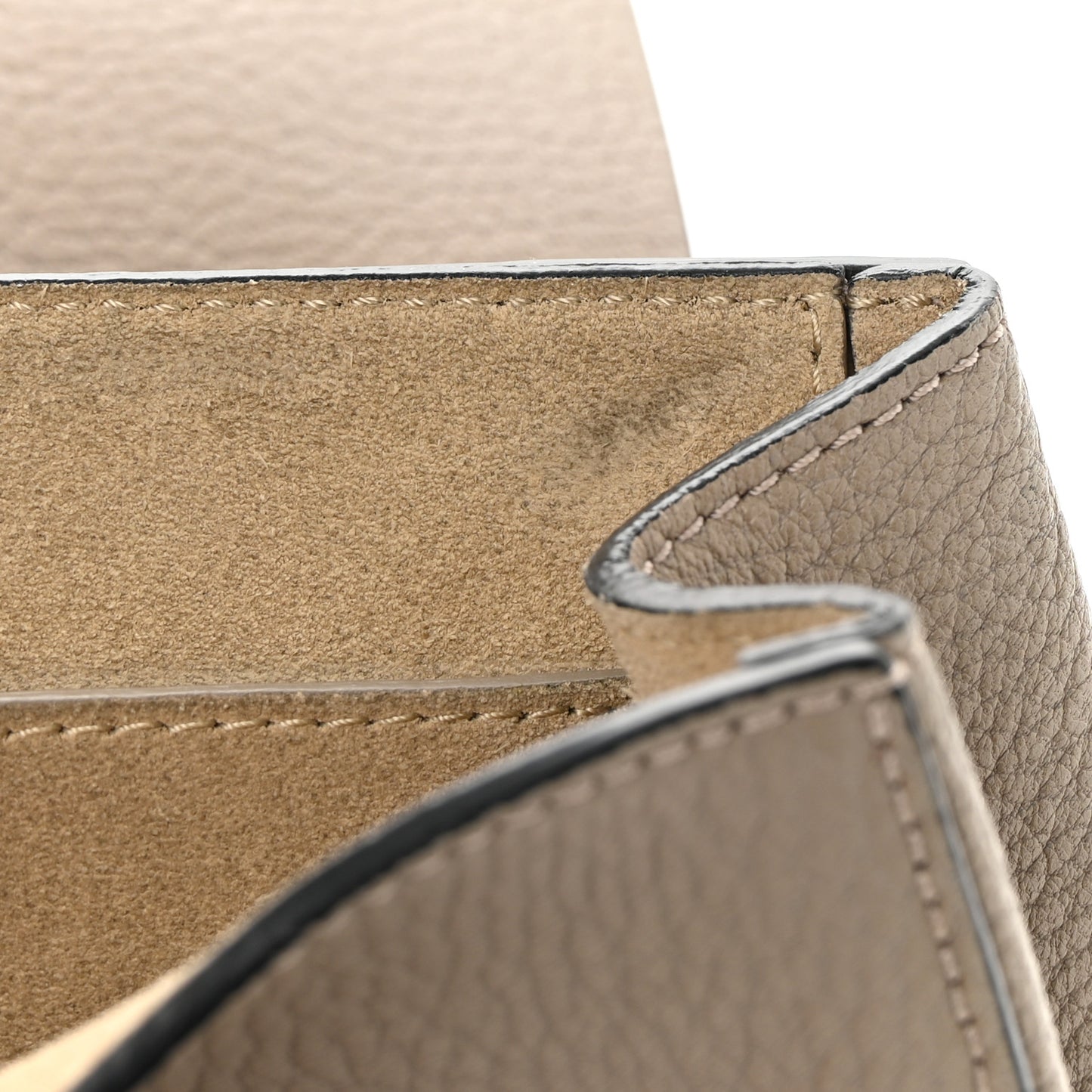 Grained Lambskin Drew Shoulder Bag Motty Grey