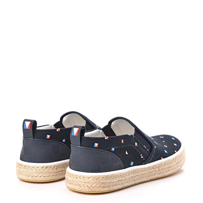 Louis Vuitton Canvas Damier America's Cup Slip On Sneakers 8 Navy 4 of 10