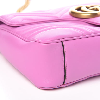 Gucci Calfskin Matelasse Medium GG Marmont Shoulder Bag Candy Mousse 8 of 9