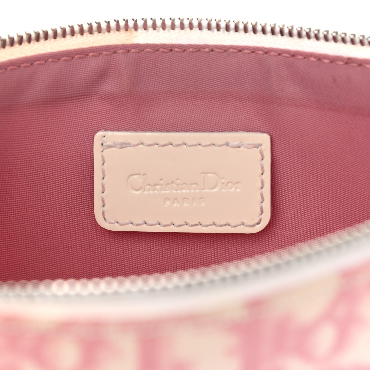 Christian Dior Monogram Mini Saddle Pochette Pink 6 of 22