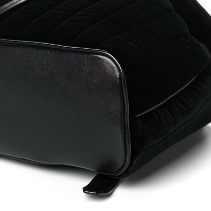 Saint Laurent Velvet Matelasse Vicky Backpack Black 12 of 14