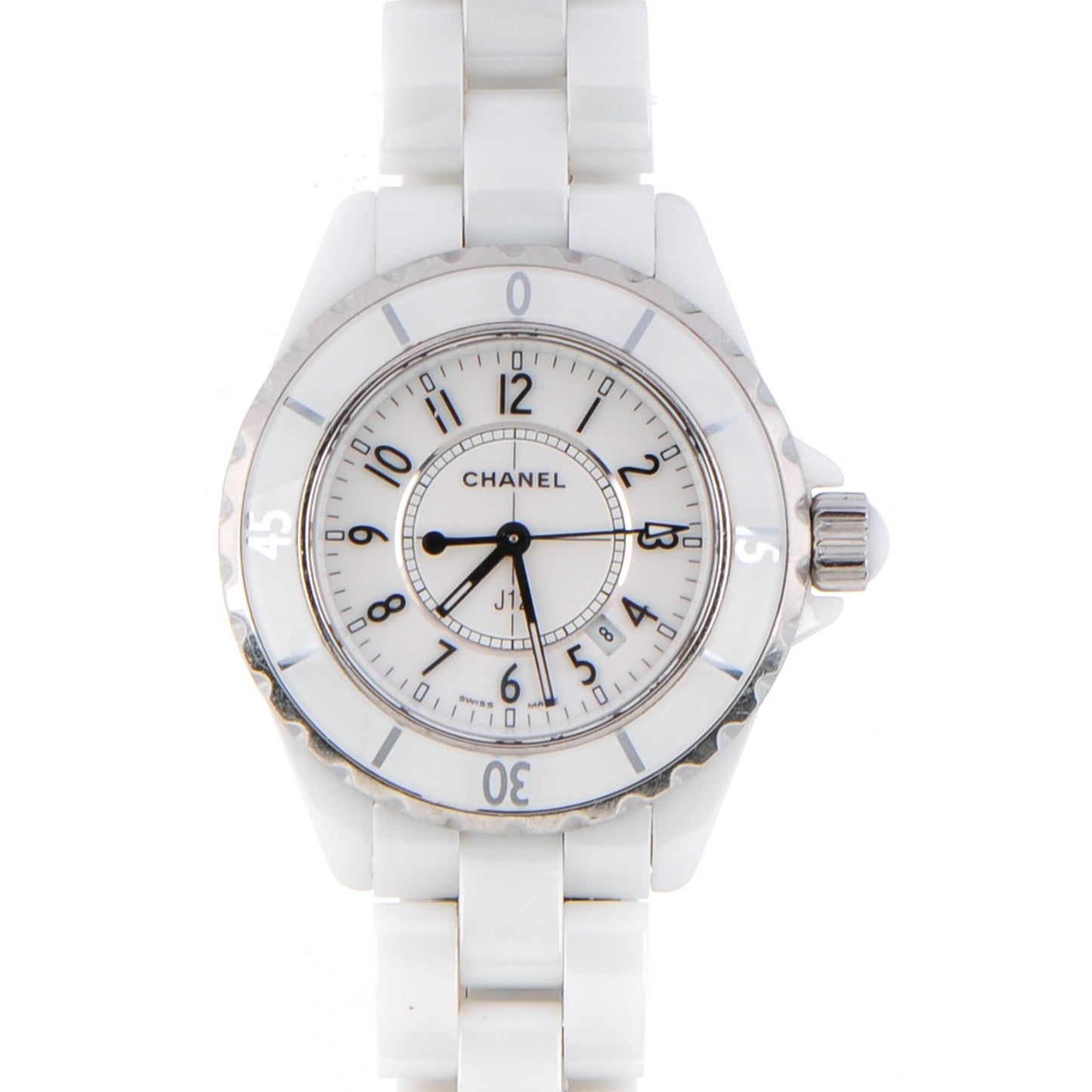 Stainless Steel Ceramic 33mm J12 Quartz Watch White