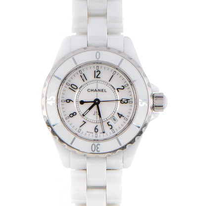 Chanel Stainless Steel Ceramic 33mm J12 Quartz Watch White 1 of 7