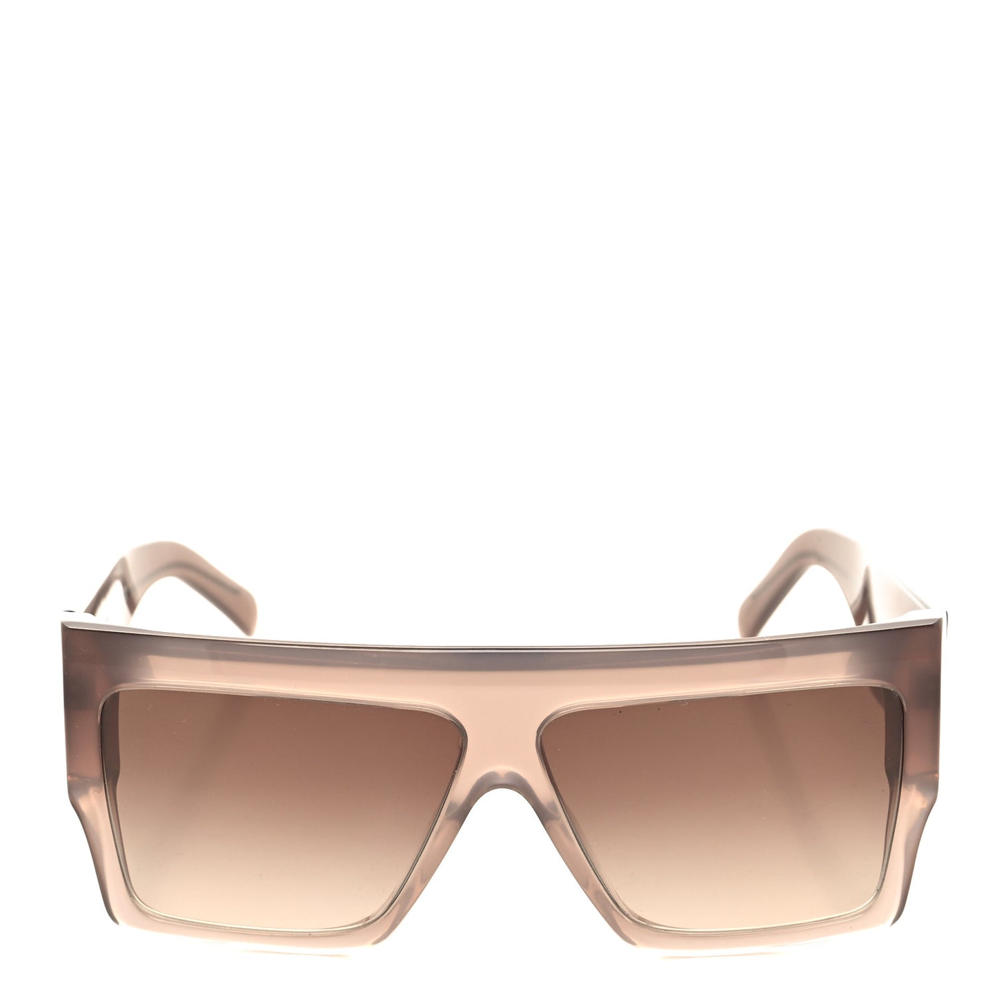 Acetate Flat Top Rectangular Sunglasses CL40092I Shiny Milky Hazelnut